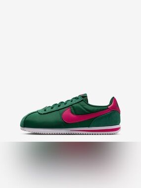 Nike Cortez Textile Big Kids 7Y Women’s 8.5 Green Pink Sneakers IH7654-300